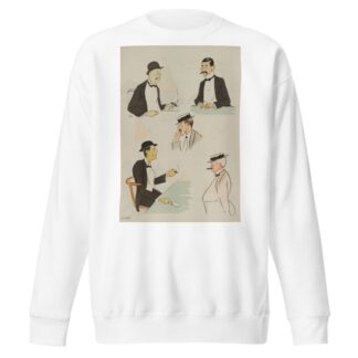 portraits de M Marghiloman, baron A de Rothschild, Vanderbilt, un japonais by Georges Goursat (Sem) Sweatshirt
