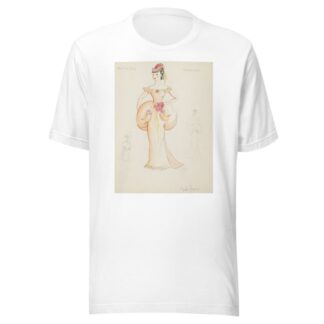 Trial by Jury: Bridesmaid. Orange dress with puffed waist. Orange cap with red flowers by Emile Stoner T-Shirt