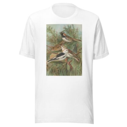 Calcarius lapponicus, Plectrophenax nivalis by Johann Friedrich Naumann T-Shirt