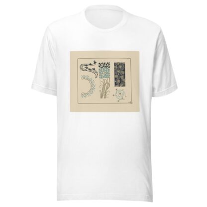 Abstract design based on tiny leaves on stems. by Maurice Pillard Verneuil T-Shirt
