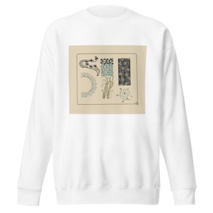 Abstract design based on tiny leaves on stems. by Maurice Pillard Verneuil Sweatshirt