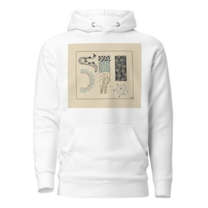 Abstract design based on tiny leaves on stems. by Maurice Pillard Verneuil Hoodie