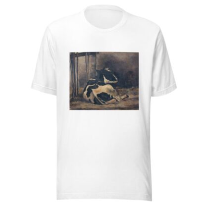 Cow lying down in a cowshed by Floris Verster T-Shirt