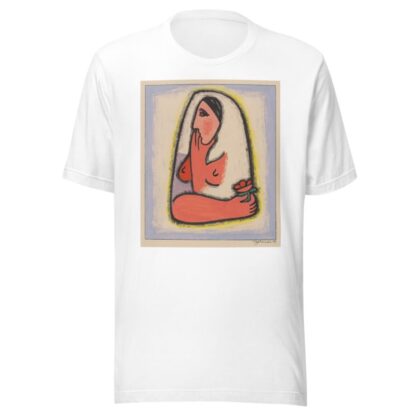Woman with flower by Mikuláš Galanda T-Shirt