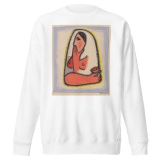 Woman with flower by Mikuláš Galanda Sweatshirt