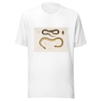 1. Penang Hypserina, Hypserina Hardwickii; 2. Hardwicke’s Short Sea Snake, Lapemis Hardwickii. by John Edward Gray T-Shirt