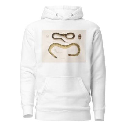 1. Penang Hypserina, Hypserina Hardwickii; 2. Hardwicke’s Short Sea Snake, Lapemis Hardwickii. by John Edward Gray Hoodie