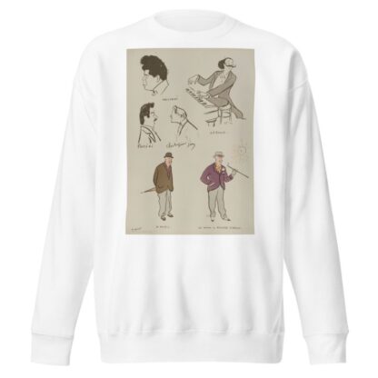 Pietro Mascagni, Xavier Leroux, Giacomo Puccini, Feodor Chaliapine, Enrico Caruso et autres personnages by Georges Goursat (Sem) Sweatshirt
