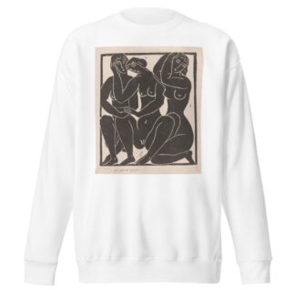 Drie zittende naakte vrouwen by Moissej Kogan Sweatshirt