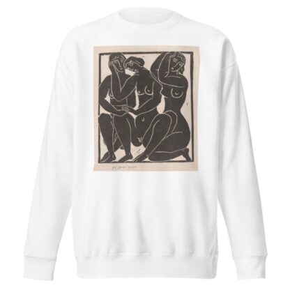 Drie zittende naakte vrouwen by Moissej Kogan Sweatshirt