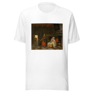 Woman and Child with Serving Maid by Pieter De Hooch T-Shirt