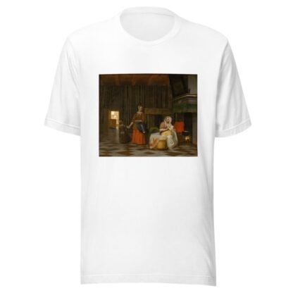 Woman and Child with Serving Maid by Pieter De Hooch T-Shirt