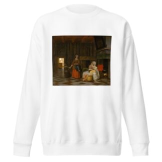 Woman and Child with Serving Maid by Pieter De Hooch Sweatshirt