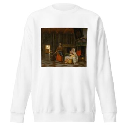 Woman and Child with Serving Maid by Pieter De Hooch Sweatshirt