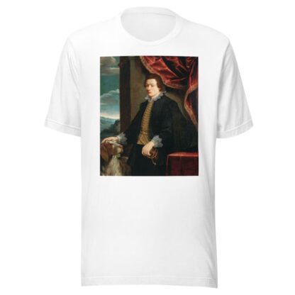 Portrait Of A Gentleman With His Dog by Genoese School T-Shirt