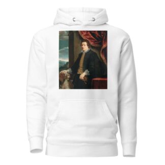 Portrait Of A Gentleman With His Dog by Genoese School Hoodie