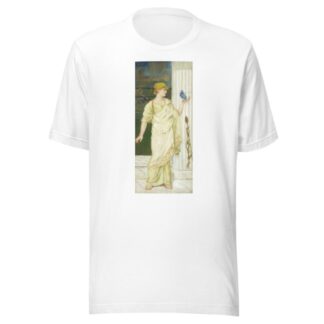 Classical maiden holding a bird by Thomas Ralph Spence T-Shirt