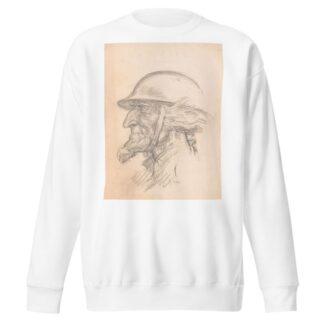 Uncle Sam wearing helmet by Oscar Edward Cesare Sweatshirt