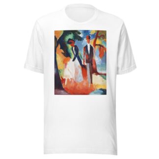 People by the Blue Lake by August Macke T-Shirt
