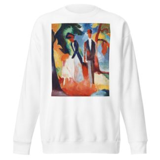 People by the Blue Lake by August Macke Sweatshirt