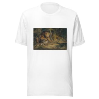 Lion Defending its Prey by Sir Edwin Henry Landseer T-Shirt