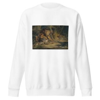 Lion Defending its Prey by Sir Edwin Henry Landseer Sweatshirt