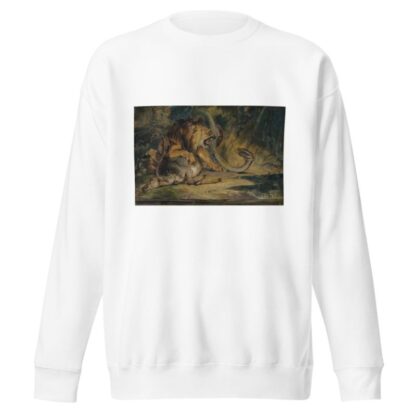 Lion Defending its Prey by Sir Edwin Henry Landseer Sweatshirt