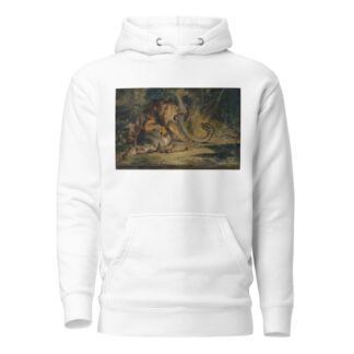 Lion Defending its Prey by Sir Edwin Henry Landseer Hoodie