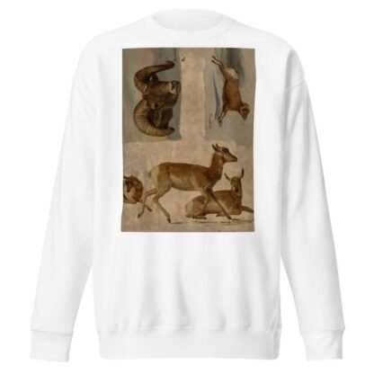 Study of Bighorn Sheep and Antelope by Albert Bierstadt Sweatshirt