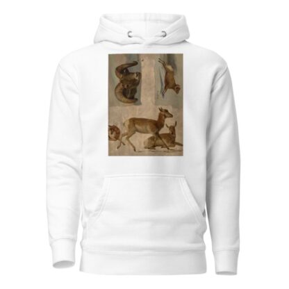 Study of Bighorn Sheep and Antelope by Albert Bierstadt Hoodie