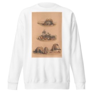 Native dwellings by Giles Litho. Sweatshirt