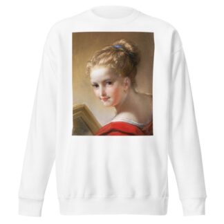 Study of a Girl in Red by Benedetto Luti Sweatshirt