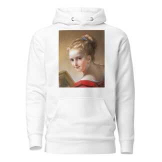 Study of a Girl in Red by Benedetto Luti Hoodie