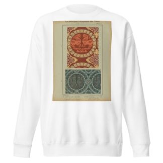 Les principaux ornaments des tissus jusqu’au XIXme siècle Pl.13 by Friedrich Fischbach Sweatshirt