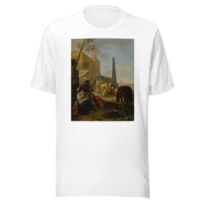 A musical party at the Church of S. Trinità dei Monti, Rome by Hendrik Verschuring T-Shirt