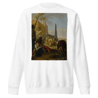 A musical party at the Church of S. Trinità dei Monti, Rome by Hendrik Verschuring Sweatshirt