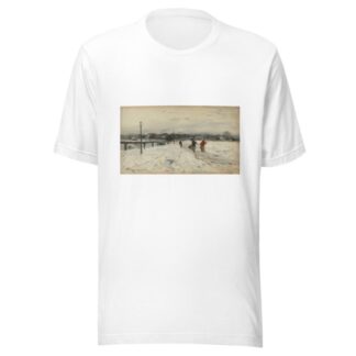Suburban winter landscape by Roman Kazimierz Kochanowski T-Shirt