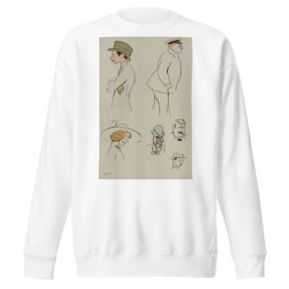 baron Hubert Lejeune, M de Villeroy, Mme charron, MM Jacques et James Hennessy, inconnu by Georges Goursat (Sem) Sweatshirt