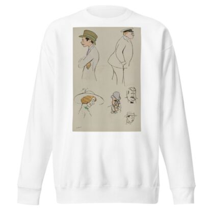 baron Hubert Lejeune, M de Villeroy, Mme charron, MM Jacques et James Hennessy, inconnu by Georges Goursat (Sem) Sweatshirt