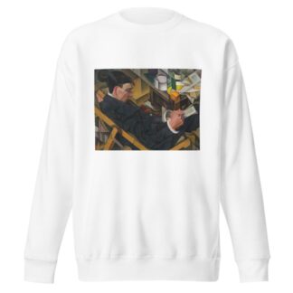 Portrait of a man reading by Paul Kotlarevsky Sweatshirt