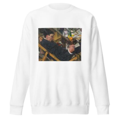 Portrait of a man reading by Paul Kotlarevsky Sweatshirt
