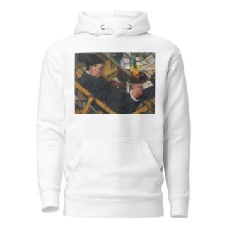Portrait of a man reading by Paul Kotlarevsky Hoodie