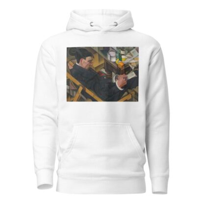 Portrait of a man reading by Paul Kotlarevsky Hoodie
