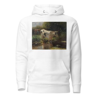 Cow beside a Ditch by Willem Maris Hoodie