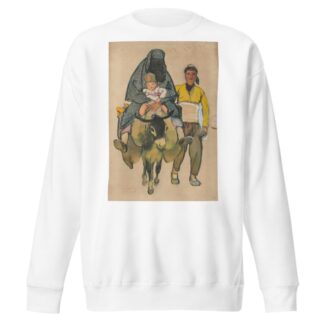 Turkish woman and child on a donkey by Evgeny Lanceray Sweatshirt