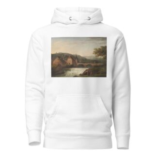 The Bridge and the Waterfall at Dornach, Switzerland by Jens Juel Hoodie