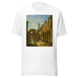 The Courtyard Of A Ruined Monastery by Jean-Baptiste Berlot T-Shirt