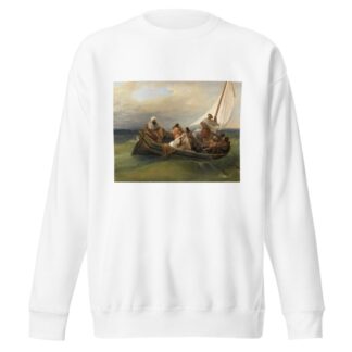 Flight from Chios by Francesco Hayez Sweatshirt
