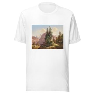 Der Eiger, der Mönch und der Silberhorn in der Schweiz by Carl Hasch T-Shirt