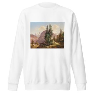 Der Eiger, der Mönch und der Silberhorn in der Schweiz by Carl Hasch Sweatshirt